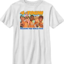 Online * 4 Town "Breaking Free World Tour" T-Shirt For Kids – Turning Red
