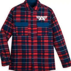 Sale * Captain America Plaid Shacket For Adults