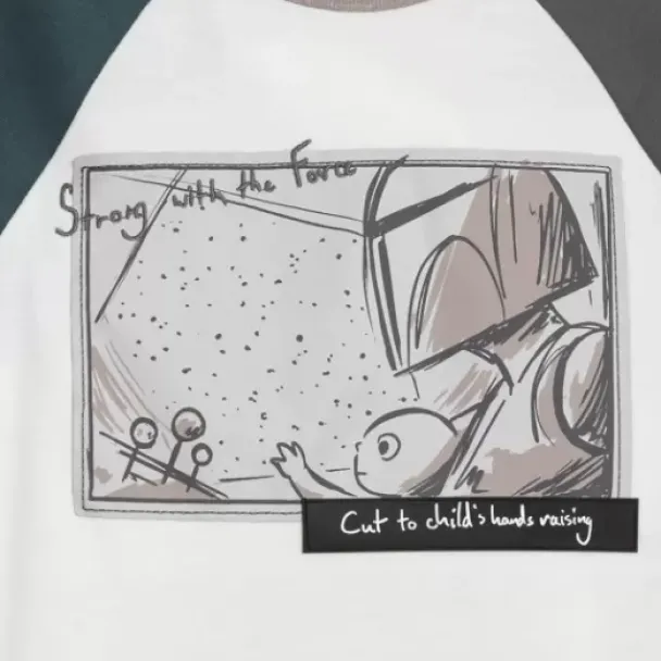 Hot * Mandalorian "Strong With The Force" Raglan T-Shirt For Kids