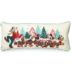 * Mickey Mouse And Friends Holiday Throw Pillow