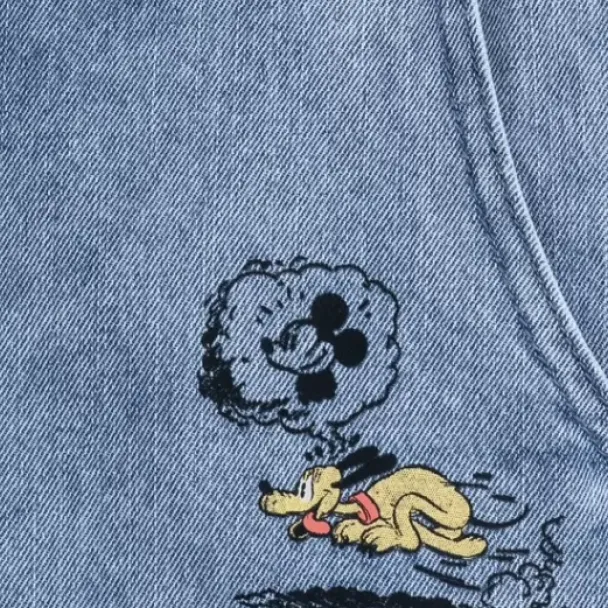 New * Mickey Mouse And Pluto Relaxed Fit Denim Pants For Men By Our Universe