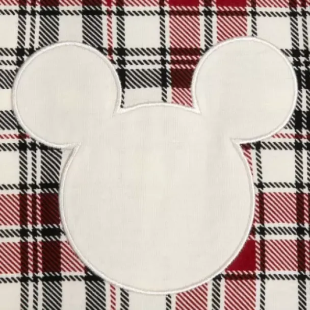 New * Mickey Mouse Christmas Plaid Stretchie Sleeper For Baby