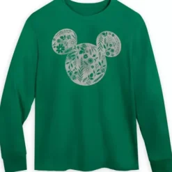 Sale * Mickey Mouse Floral Long Sleeve T-Shirt For Adults
