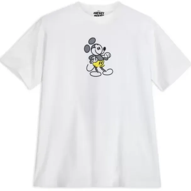Hot * Mickey Mouse Genuine Mousewear T-Shirt For Adults – White