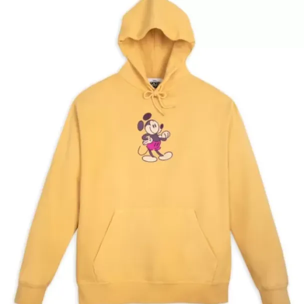 New * Mickey Mouse Genuine Mousewear Pullover Hoodie For Adults – Gold