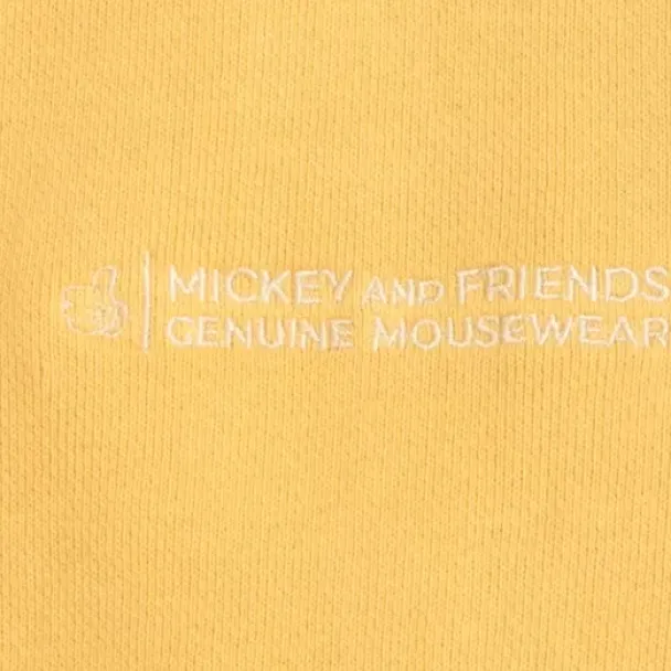 New * Mickey Mouse Genuine Mousewear Pullover Hoodie For Adults – Gold