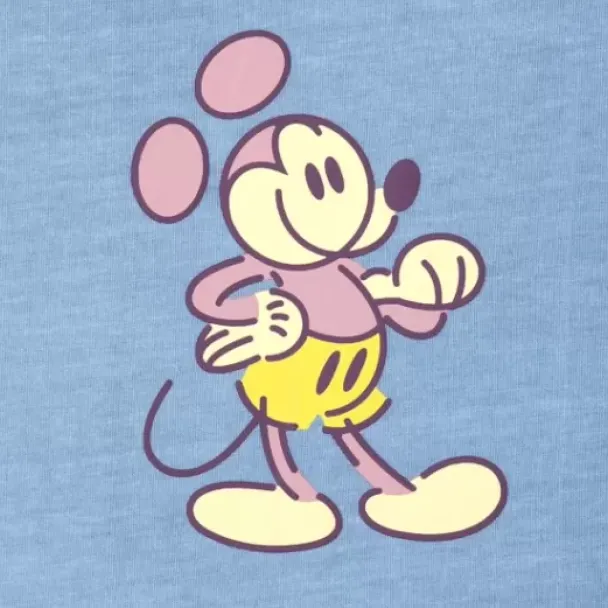 New * Mickey Mouse Genuine Mousewear T-Shirt For Adults – Blue
