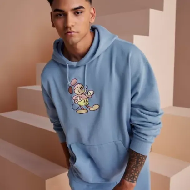 Hot * Mickey Mouse Genuine Mousewear Pullover Hoodie For Adults – Blue