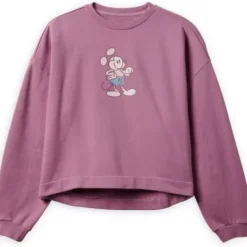 Best * Mickey Mouse Genuine Mousewear Pullover Sweatshirt For Women – Plum