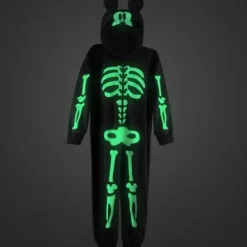 Online * Mickey Mouse Glow-In-The-Dark Skeleton Costume For Kids