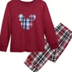 Sale * Mickey Mouse Holiday Plaid Sleep Set For Kids