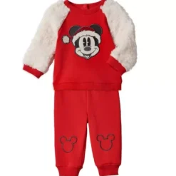 Sale * Mickey Mouse Holiday Pullover Sweatshirt And Jogger Set For Baby