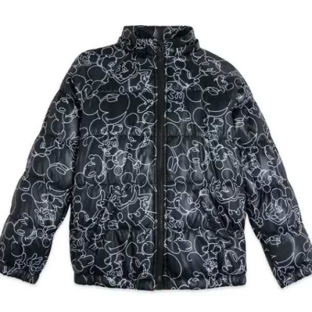 Hot * Mickey Mouse Hooded Puff Jacket