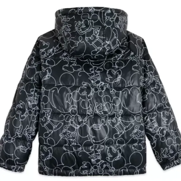 Hot * Mickey Mouse Hooded Puff Jacket