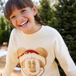 New * Mickey Mouse Sequined Holiday Spirit Jersey For Kids