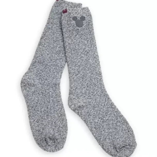 New * Mickey Mouse Socks For Men By Barefoot Dreams – Light Gray