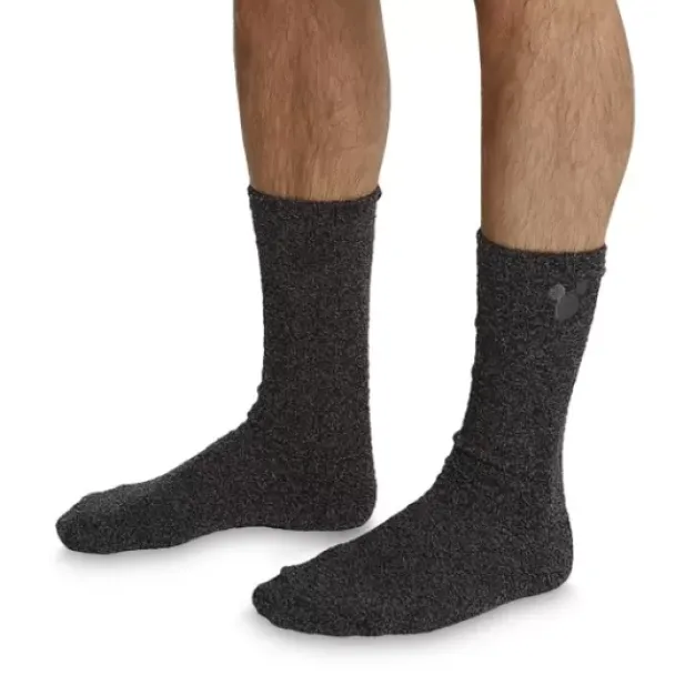 New * Mickey Mouse Socks For Men By Barefoot Dreams – Dark Gray