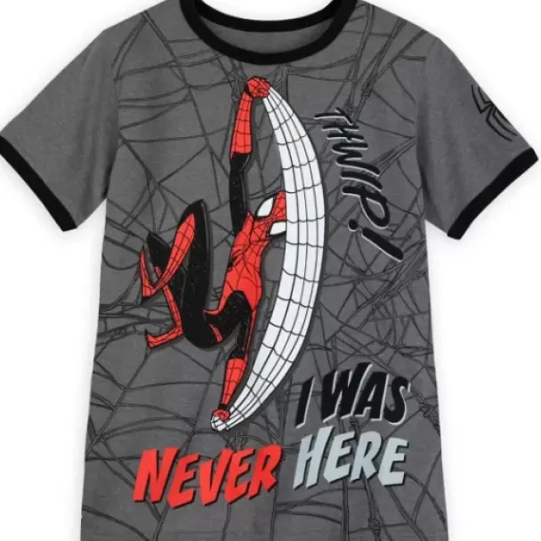 New * Spider-Man Ringer T-Shirt For Boys