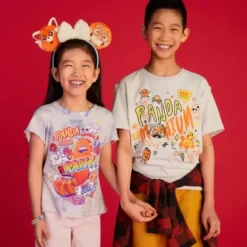 * Turning Red Mineral Wash T-Shirt For Kids